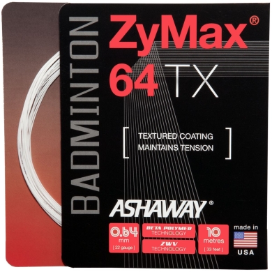 Ashaway Sznur do badmintona Zymax 64 TX biały 10m Zestaw