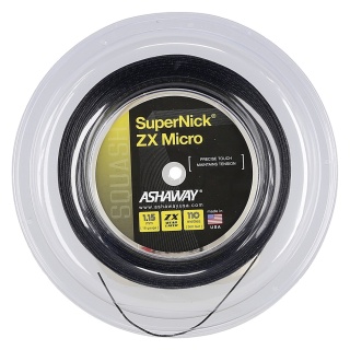 Ashaway Squashowa linka Super Nick ZX Micro 1.15 czarna 110m rolka