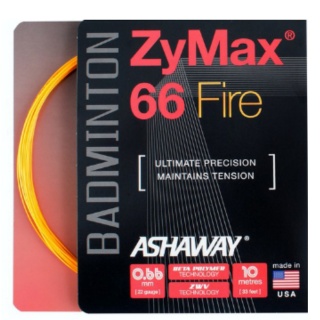 Nawleczka z żyłką do badmintona Ashaway Zymax 66 Fire Power pomarańczowa