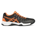 Asics Buty tenisowe Gel Resolution 7 Allcourt czarne/pomarańczowe dziecięce