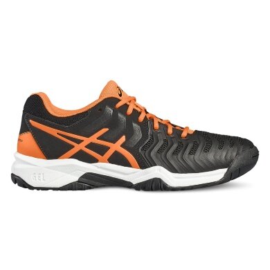 Asics Buty tenisowe Gel Resolution 7 Allcourt czarne/pomarańczowe dziecięce