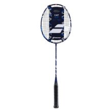 Rakieta do badmintona Babolat X Act 83g/z głowicą/giętka niebieska - naciągnięta -