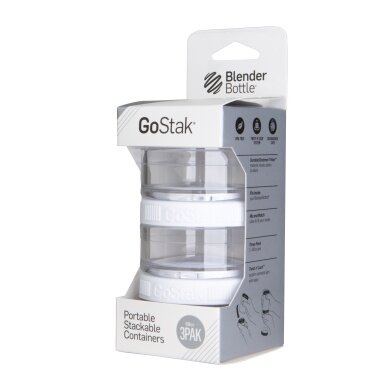 BlenderBottle pojemnik GoStak 60ml biały 3 szt.