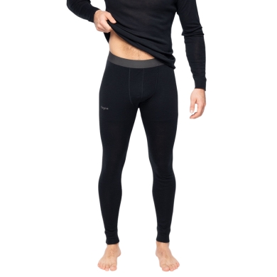 Bergans Spodnie termiczne Dual Merino Tight (doskonała regulacja temperatury) długie bielizna czarna męska