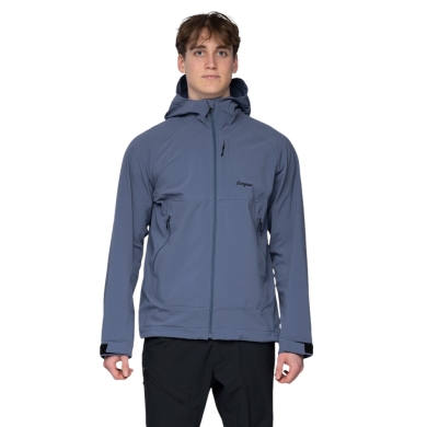 Kurtka Softshell Vaagaa Softshell z kapturem (fleece, 4-kierunkowy stretch) granatowa męska