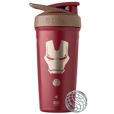 BlenderBottle Butelka Strada Thermo Stalowa Iron Man 710ml bordowa