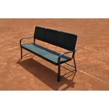 Carrington Tennisbank (odporna na warunki atmosferyczne) czarna 1,60 x 0,73 x 0,77 m