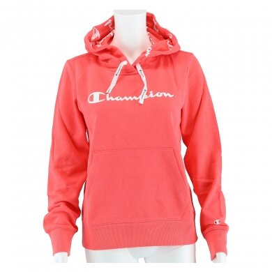 Champion Bluza z kapturem (Hoodie nieocieplany) American Classic Logo różowa Damska