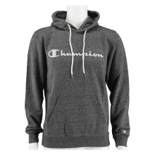 Champion Bluza z kapturem (Hoodie) Duży nadruk logo ciemnoszary melanż Mężczyźni