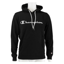 Champion Bluza z kapturem (Hoodie) Duży nadruk logo czarny mężczyźni