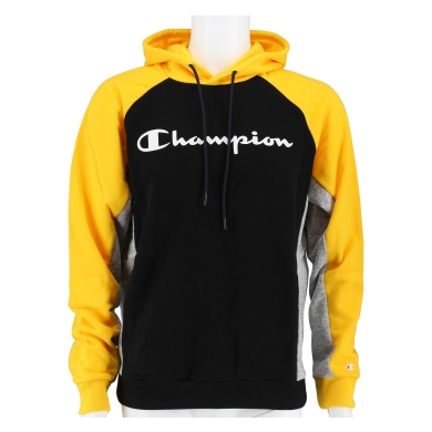 Champion Bluza z kapturem (Hoodie) American Classics czarna/żółta męska