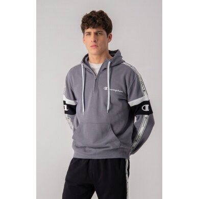 Champion Bluza z kapturem z Half-Zip (Bawełniana bluza) American Tape ciemnoszara Męska