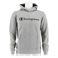 Hoodie Champion Duży Nadruk Logo jasnoszary/granatowy Chłopcy