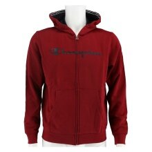 Hoodie Champion Fullzip Duży Nadruk Logo bordowy Chłopcy