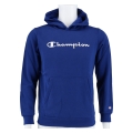 Champion Bluza z kapturem Hoodie Duży nadruk logo (ocieplana) niebieska dla chłopców