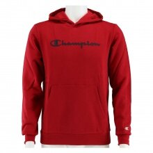 Champion Bluza z kapturem Hoodie Duży nadruk logo (ocieplana) ciemnoczerwona dla chłopców