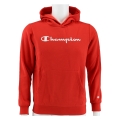 Champion Bluza z kapturem Hoodie Duży nadruk logo (ocieplana) czerwono/biała dla chłopców