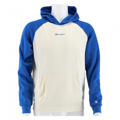 Champion Hoodie American Classic Small Logo (ocieplany) beżowo/niebieski chłopcy