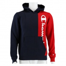 Champion Bluza z kapturem (Hoodie) Color Block granatowo/czerwona dla chłopców