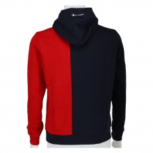 Champion Bluza z kapturem (Hoodie) Color Block granatowo/czerwona dla chłopców