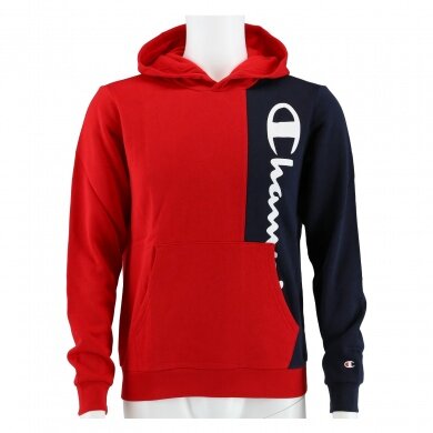 Champion Bluza z kapturem (Hoodie) Color Block czerwono/granatowa dla chłopców