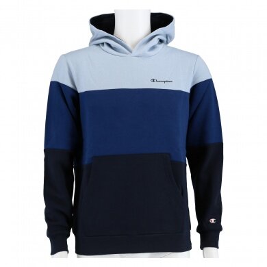 Champion Bluza z kapturem (Hoodie) American Classic 3 paski granatowy chłopcy