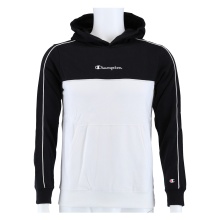 Champion Bluza z kapturem (Hoodie) - lekki polar - czarny/biały Dzieci