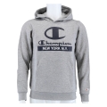 Champion Bluza z kapturem (Fleece bawełniana) z logo Nowego Jorku szara ungen