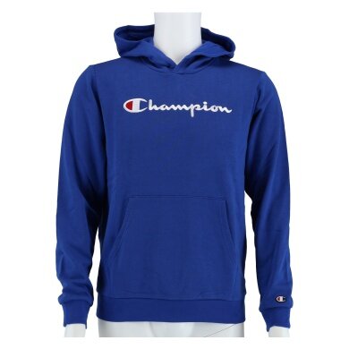 Champion Bluza z kapturem (Bawełniany hoodie) Duże logo 2024 niebieski chłopcy