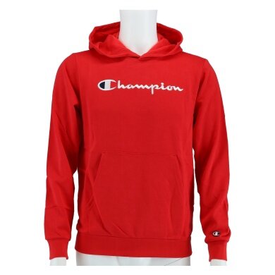 Champion Bluza z kapturem (Bawełniany hoodie) Duże Logo 2024 czerwony Chłopcy