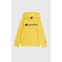 Champion Bluza z kapturem (Bawełniany hoodie) Duże logo 2024 żółty Chłopcy