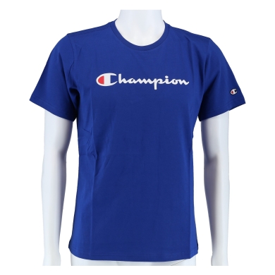 Champion Koszulka Freizeit-Tshirt (Bawełna) Crew z logo 2024 niebieska dziecięca