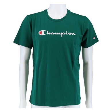 Champion T-shirt rekreacyjne (bawełna) Crew z logo 2024 zielony dziecięcy