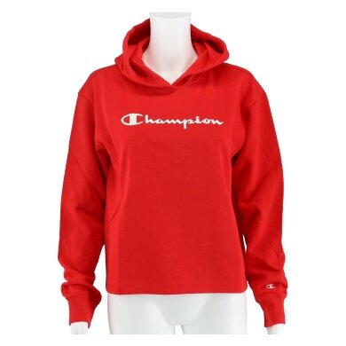 Champion Bluza z kapturem Big Logo czerwona dziewczęca