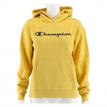 Champion Bluza z kapturem Hoodie Big Logo (ocieplana) żółta dziewczęca