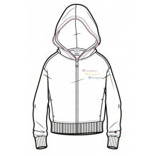 Champion Bluza z kapturem Hoodie Fullzip (Bawełna) 2022 biała Dziewczęta