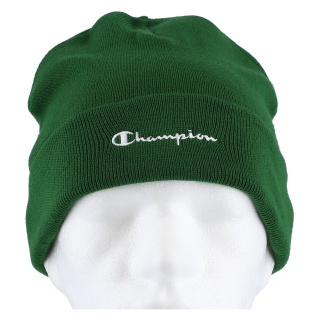 Champion Czapka (Beanie) Legacy Knit z napisem zielona Dzieci 1szt