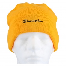 Czapka Champion (Beanie) Legacy Knit z napisem żółta