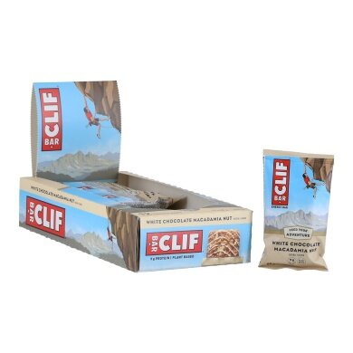 Clif Bar Energiabatonik Biała Czekolada Orzechy Makadamia - Baton Owsiany - Biała Czekolada Orzech Makadamia 12x68g Pudełko