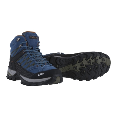 CMP Buty trekkingowe Rigel Mid Trekking WP (Trekking, wodoodporne) niebieskie męskie