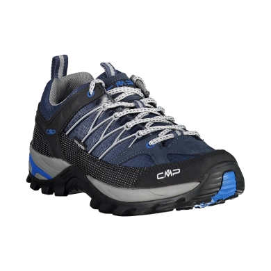 CMP Buty trekkingowe Rigel Low WP (Trekking, wodoodporne) niebiesko/cementowo-szare męskie