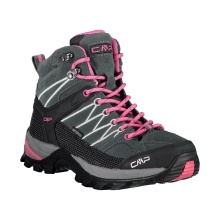 CMP Buty trekkingowe Rigel Mid WP (Trekking, wodoodporne) szare/fuksjowe damskie