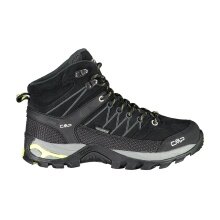 CMP Buty trekkingowe Rigel Mid WP (Trekking, wodoodporne) czarne/limonkowe damskie