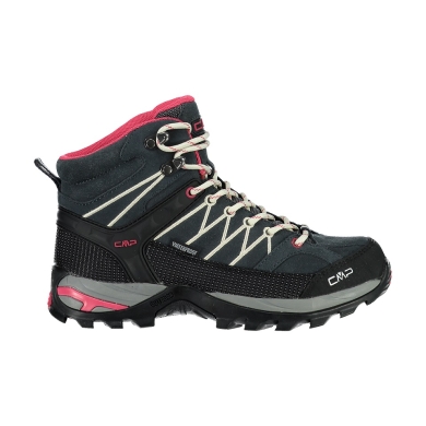 CMP Buty trekkingowe Rigel Mid WP (Trekking, wodoodporne) antracytowo-szare/białe Damskie