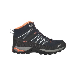 CMP Buty trekkingowe Rigel Mid WP (Trekking, wodoodporne) niebiesko/brzoskwiniowe damskie