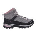 CMP Buty trekkingowe Rigel Mid WP (Trekking, wodoodporne) ciemnoszare/różowe damskie