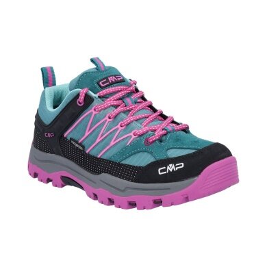 CMP Buty trekkingowe Rigel Low WP (Trekking, wodoodporne) aquablau/pink Dzieci