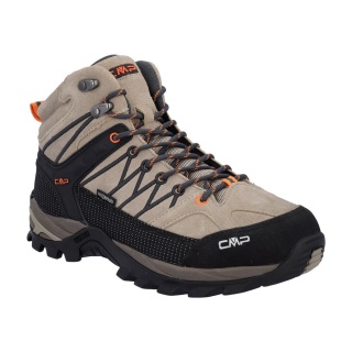 CMP Buty trekkingowe Rigel Mid Trekking WP (Trekking, wodoodporne) piaskowy/płomienny męskie