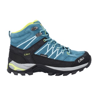 CMP Buty trekkingowe Rigel Mid WP (Trekking, wodoodporne) tealblau/acido Damskie