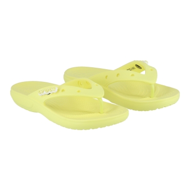 Crocs Klapki Classic Flip (lekkie, pływające, materiał Croslite) żółte damskie - 1 para